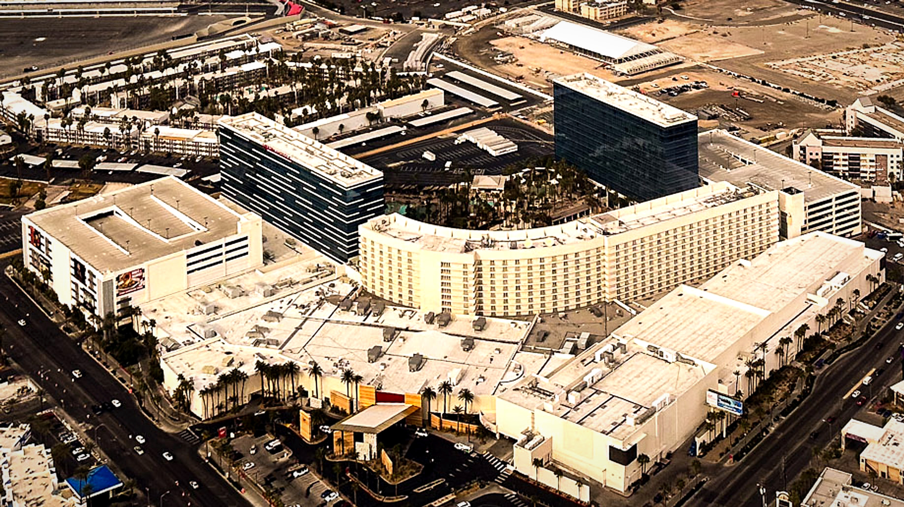 Aerial view of Virgin Hotels Las Vegas